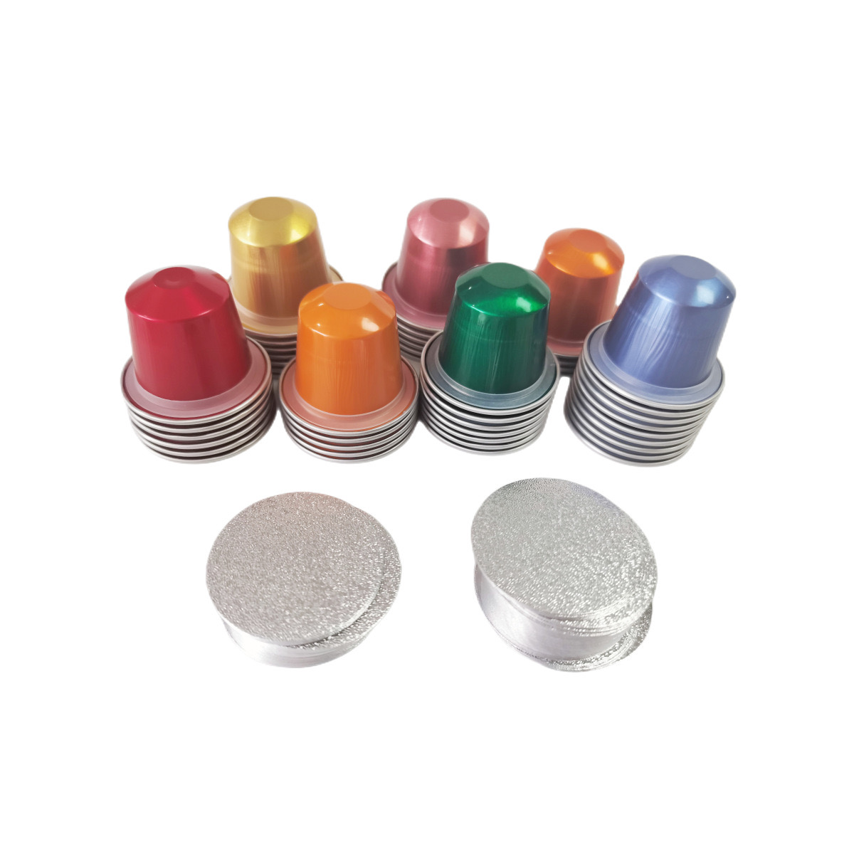 Wholesale 5 000 pcs empty aluminum Nespresso coffee capsules with lids