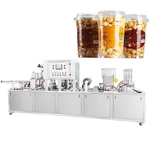 popcorn cup filling sealing machine